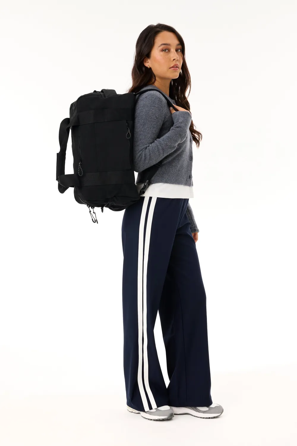 Beis Sport Duffle Backpack borsone nero convertibile