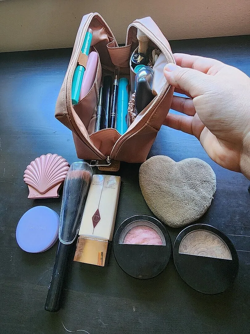 Beis Small Cosmetic Pouch nera pochette wipeable