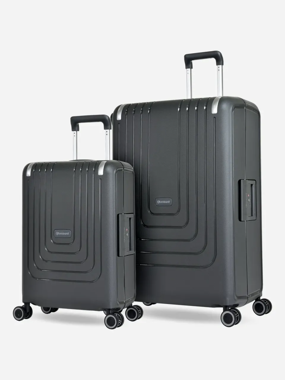 Eminent Vertica set valigie grigio rigido senza zip