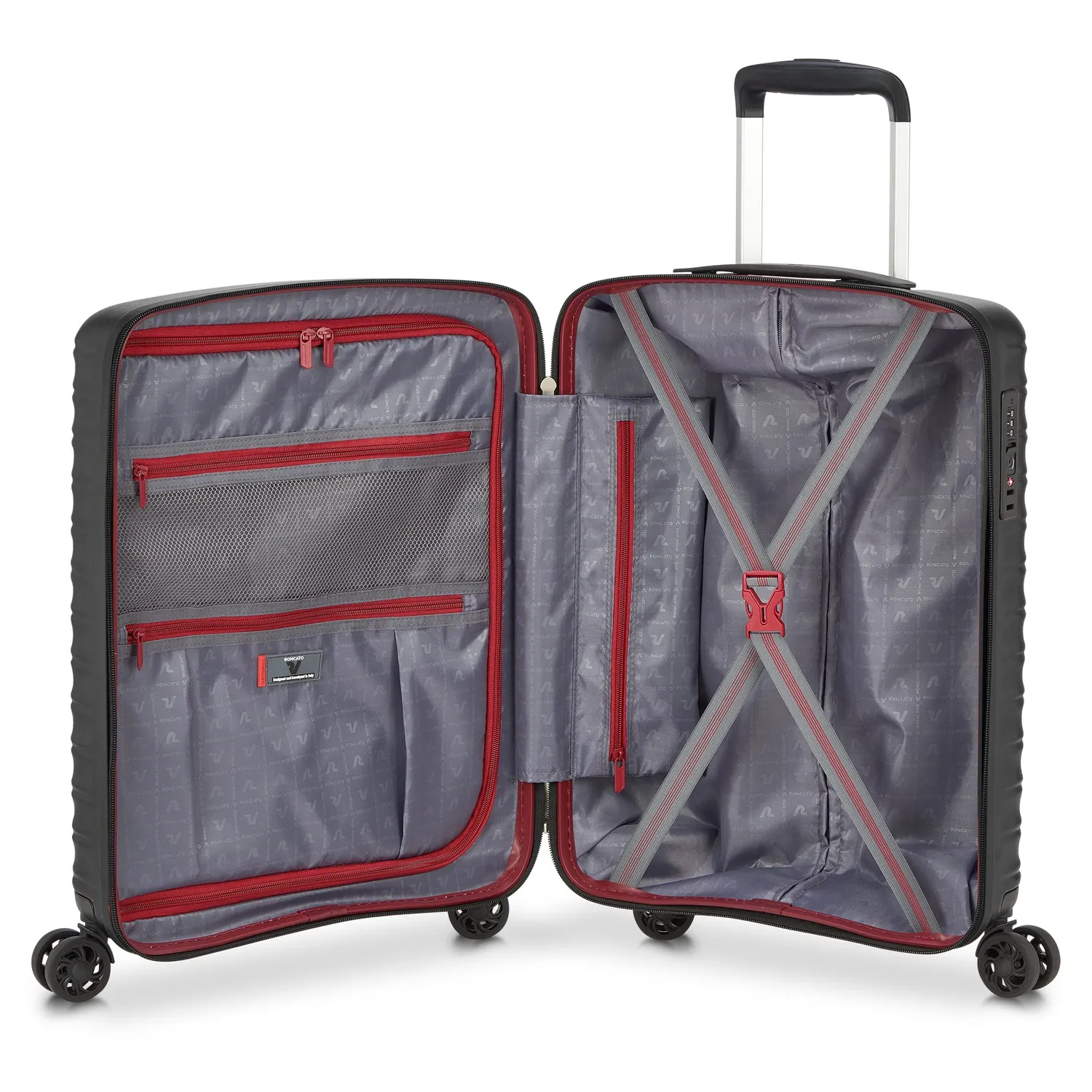 Roncato Wave trolley cabina 55x40x20 nero TSA