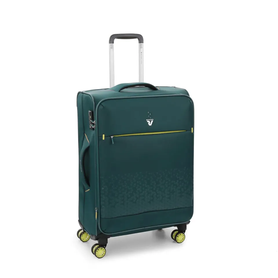 Roncato Crosslite trolley medio 65 cm verde bottiglia espandibile
