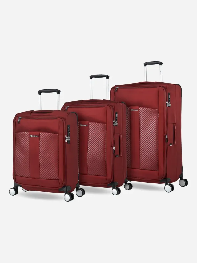 Eminent Columbus Set 3 valigie rosso espandibile