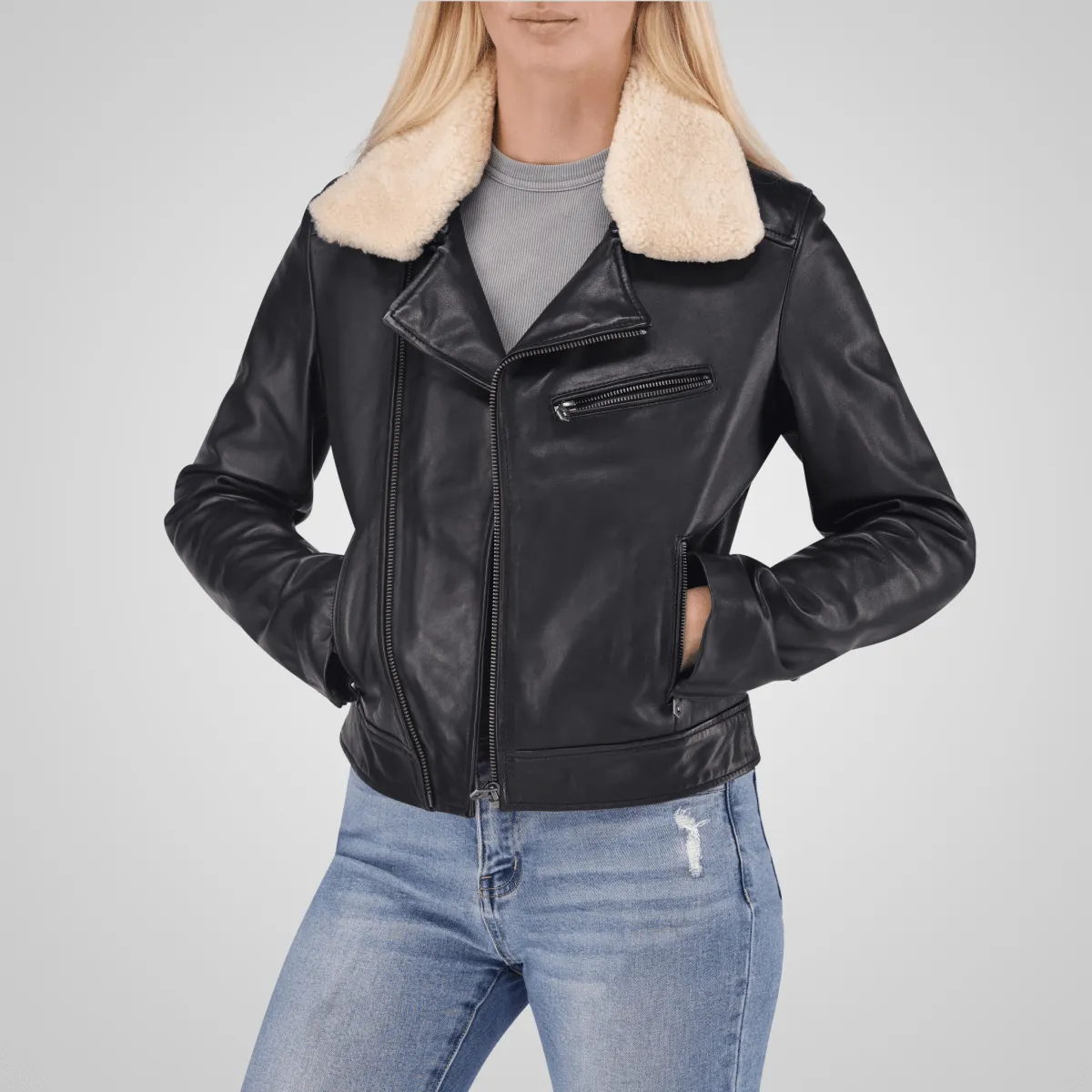 Jekyll & Hide Lisa giacca pelle donna nera M