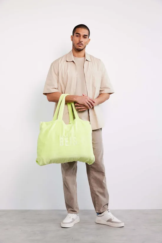 Beis Terry Towel Tote Citron borsa mare con telo