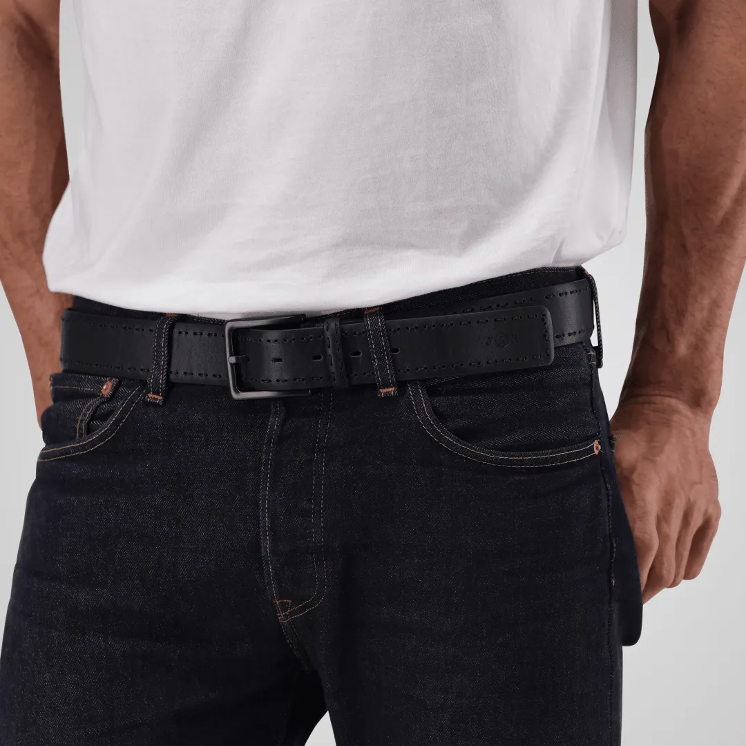 Jekyll & Hide Delta Cintura Uomo Pelle Nero Moro M-XL