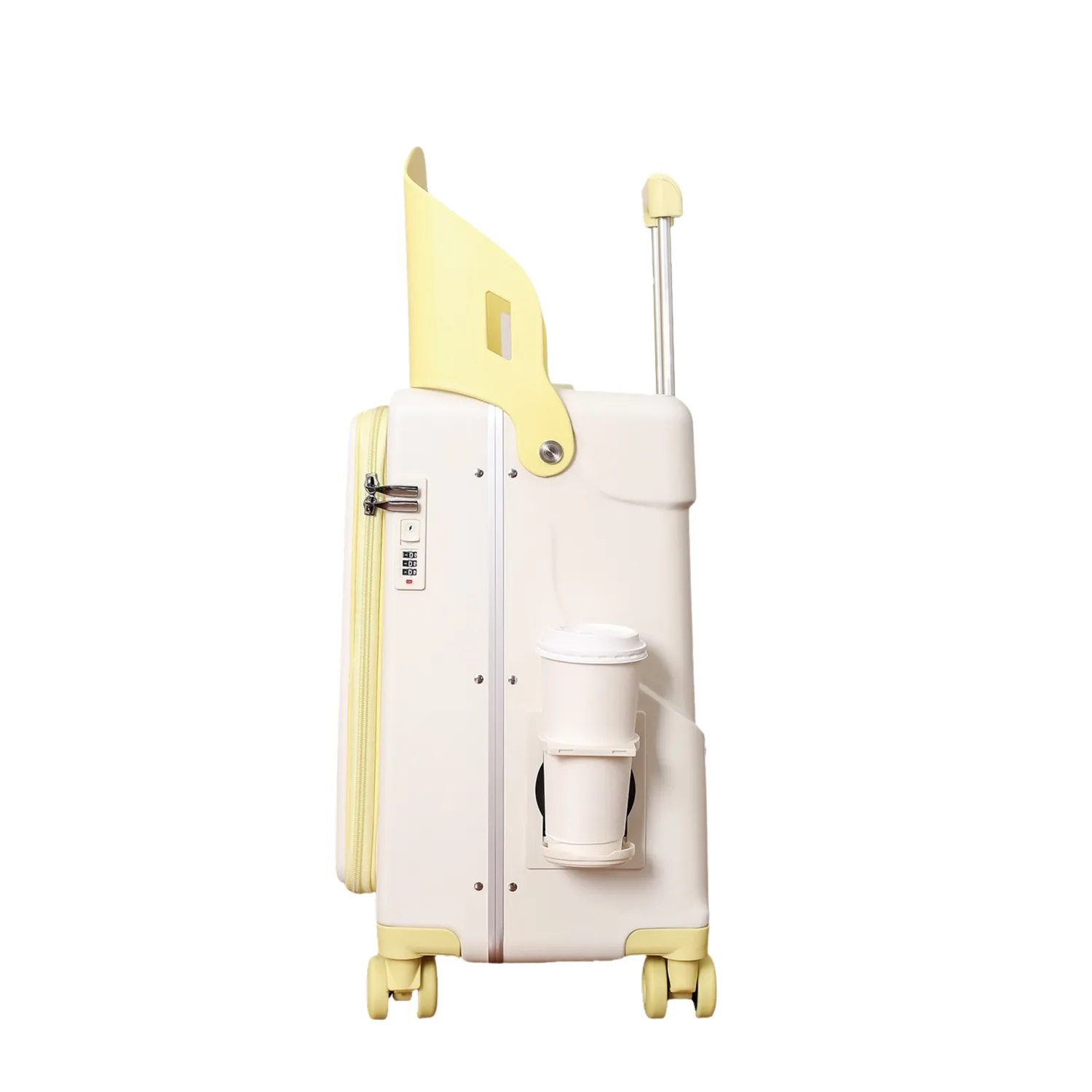 CELIMS PopSeat Valigia Cabina Bimbo Bianco Gialla sedile