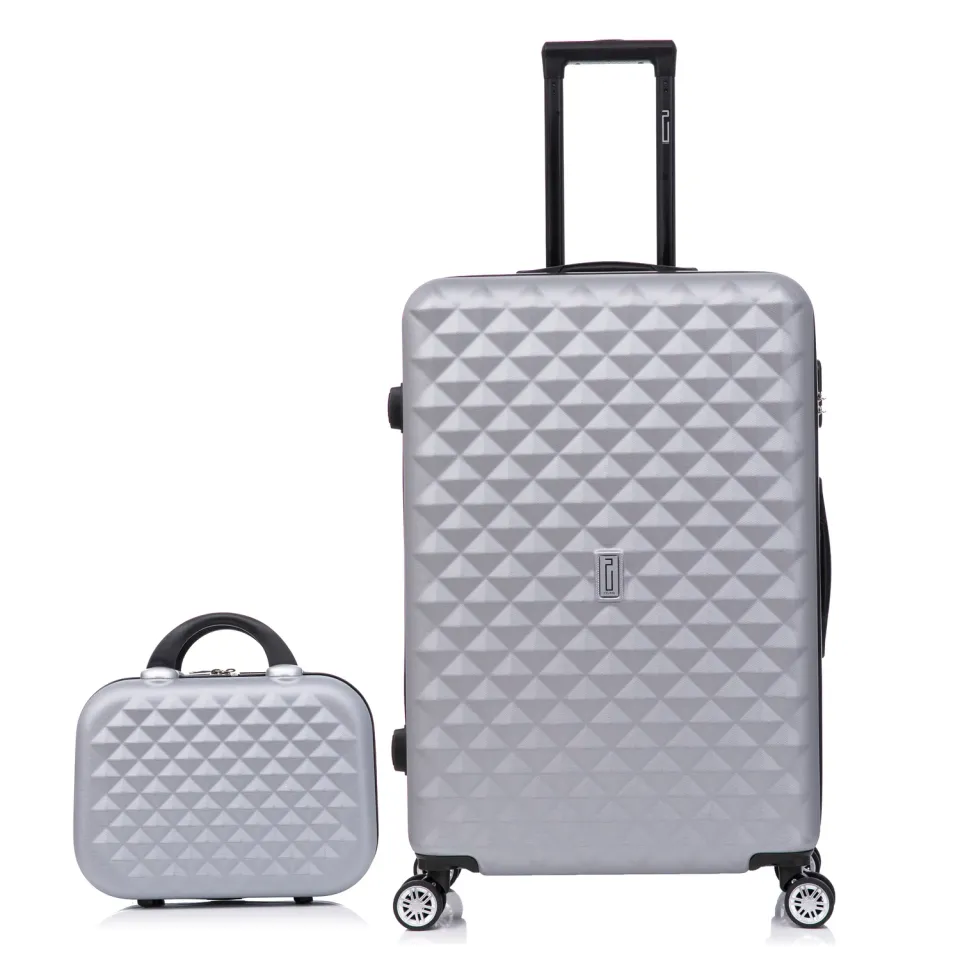 CELIMS Urban Valigia Stiva XL 75 cm ABS Argento con Beauty