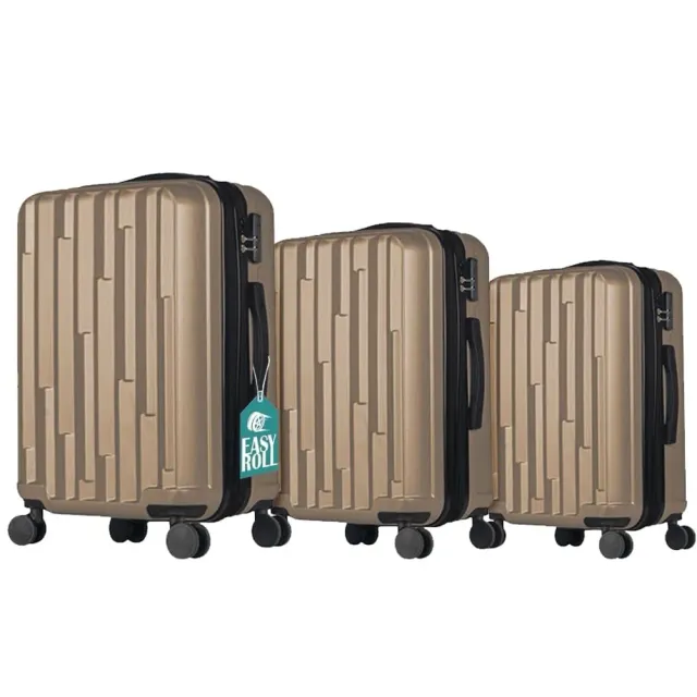 Provitera New York set 3 valigie ABS oro 56-76 cm
