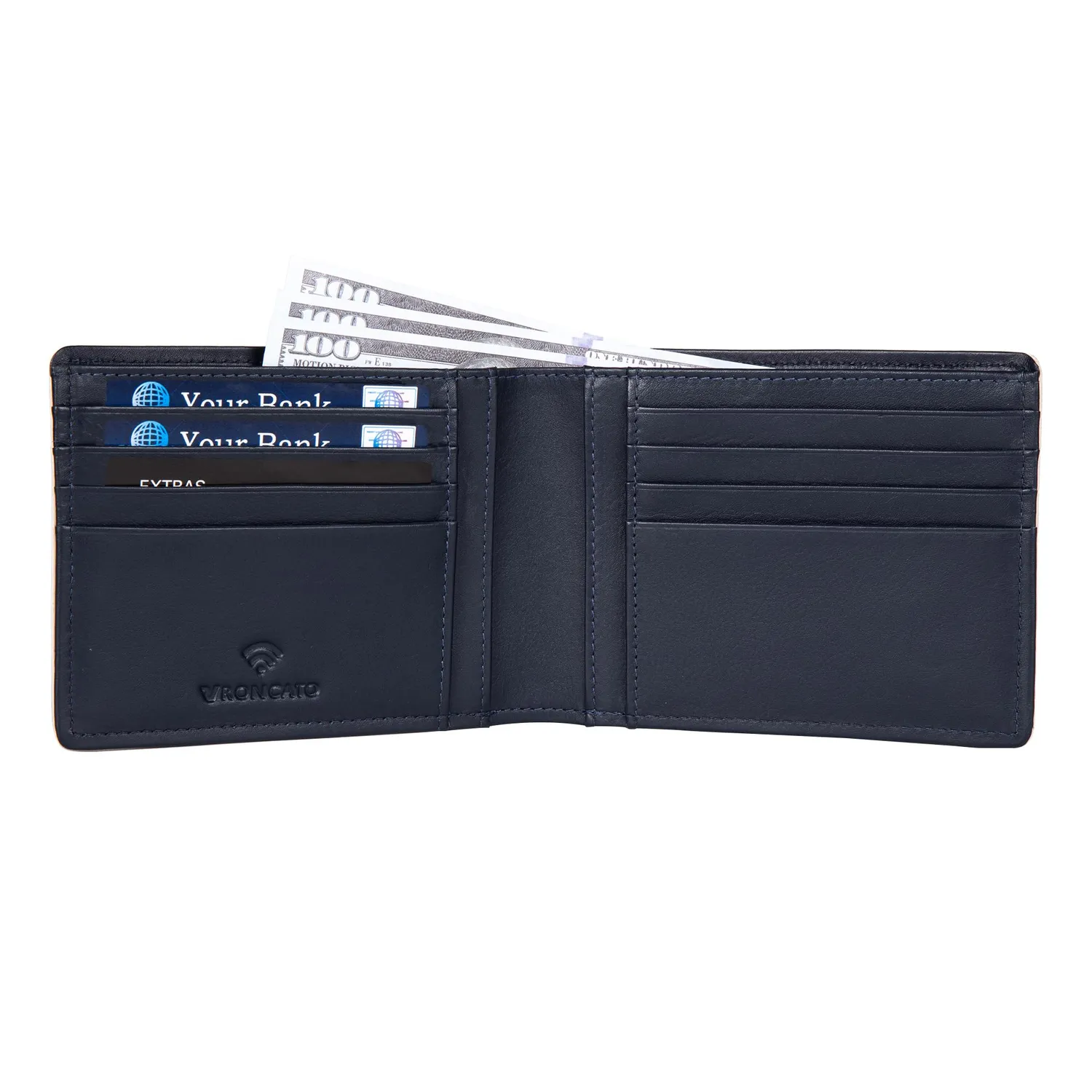 Roncato Madrid portafoglio uomo Nero/Blu RFID