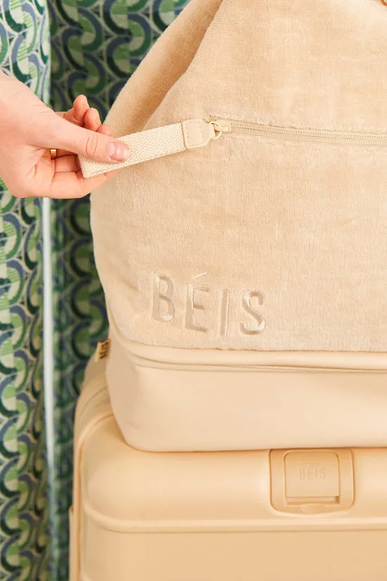 Beis Terry Backpack Cooler zaino termico beige