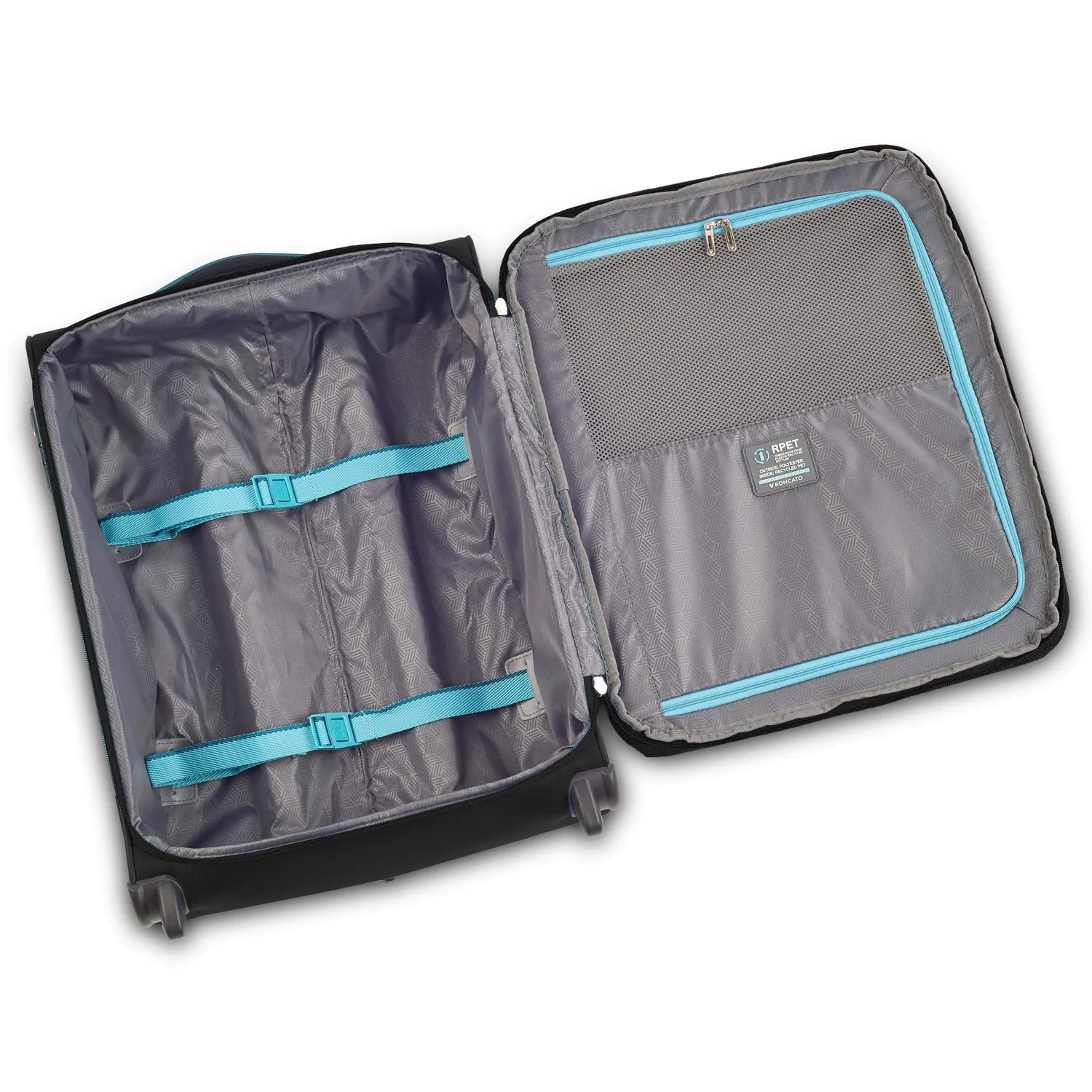 Roncato Crosslite trolley cabina 2 ruote 55x40x20 nero 42 L
