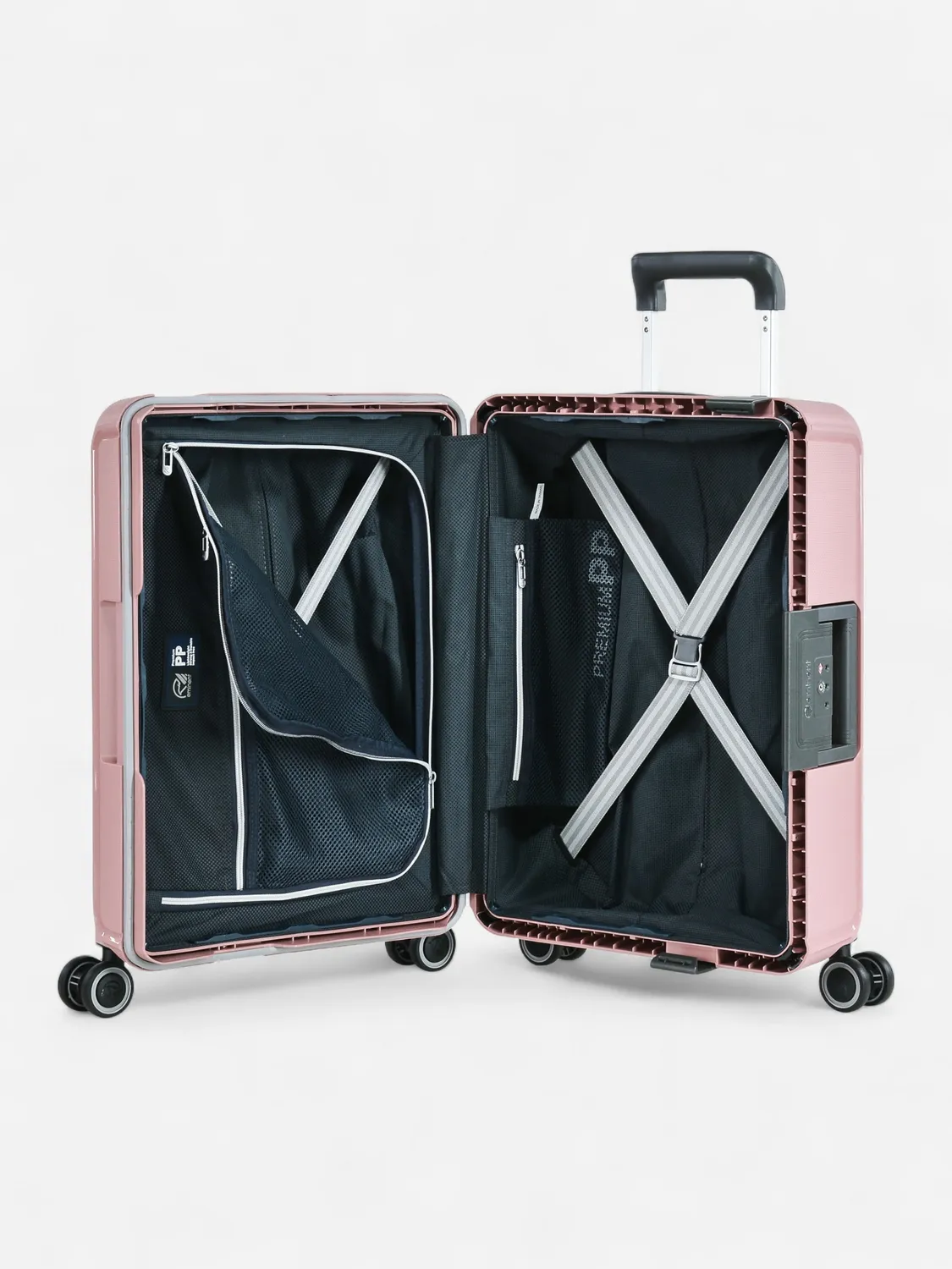Eminent Vertica Cabina trolley rosa rigido senza zip