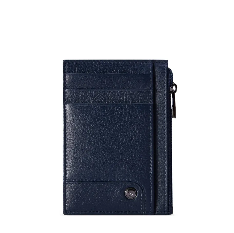 Roncato Alaska porta carte pelle blu navy 8,5 cm
