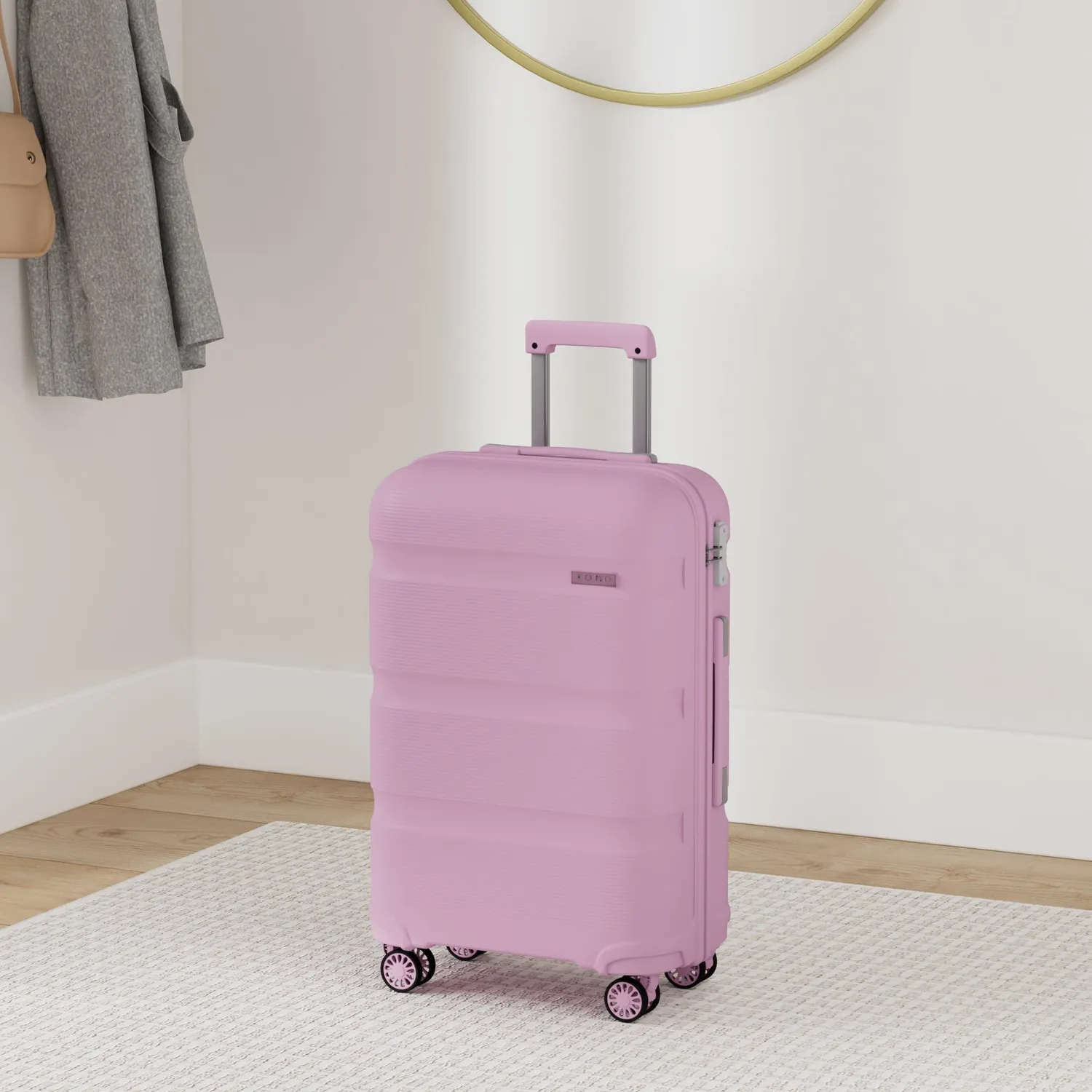 Kono Set 3 Valigie Rigide Rosa 55-65-76 cm con TSA