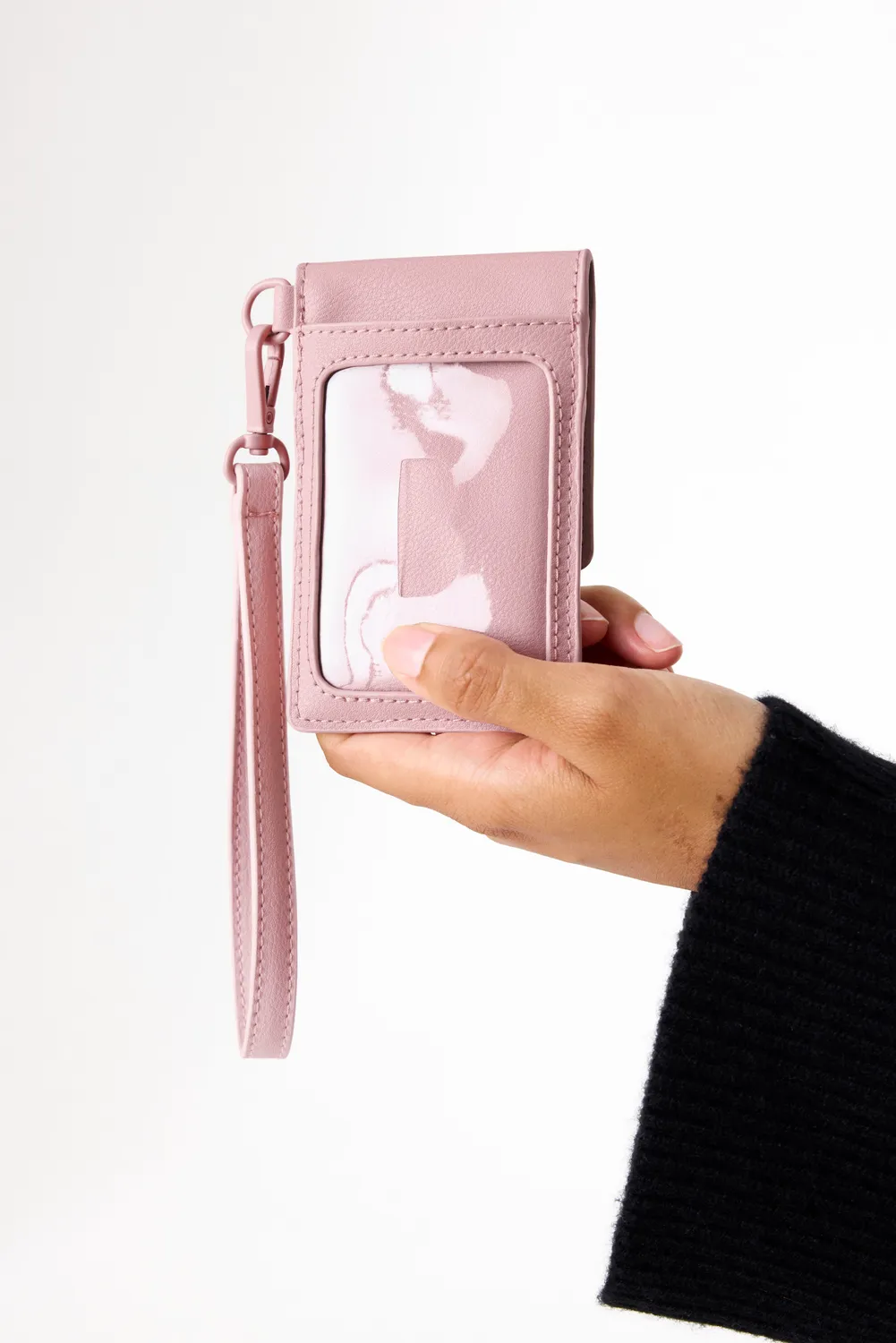 Beis ID Wristlet Portacarte Polso Rosa Atlas