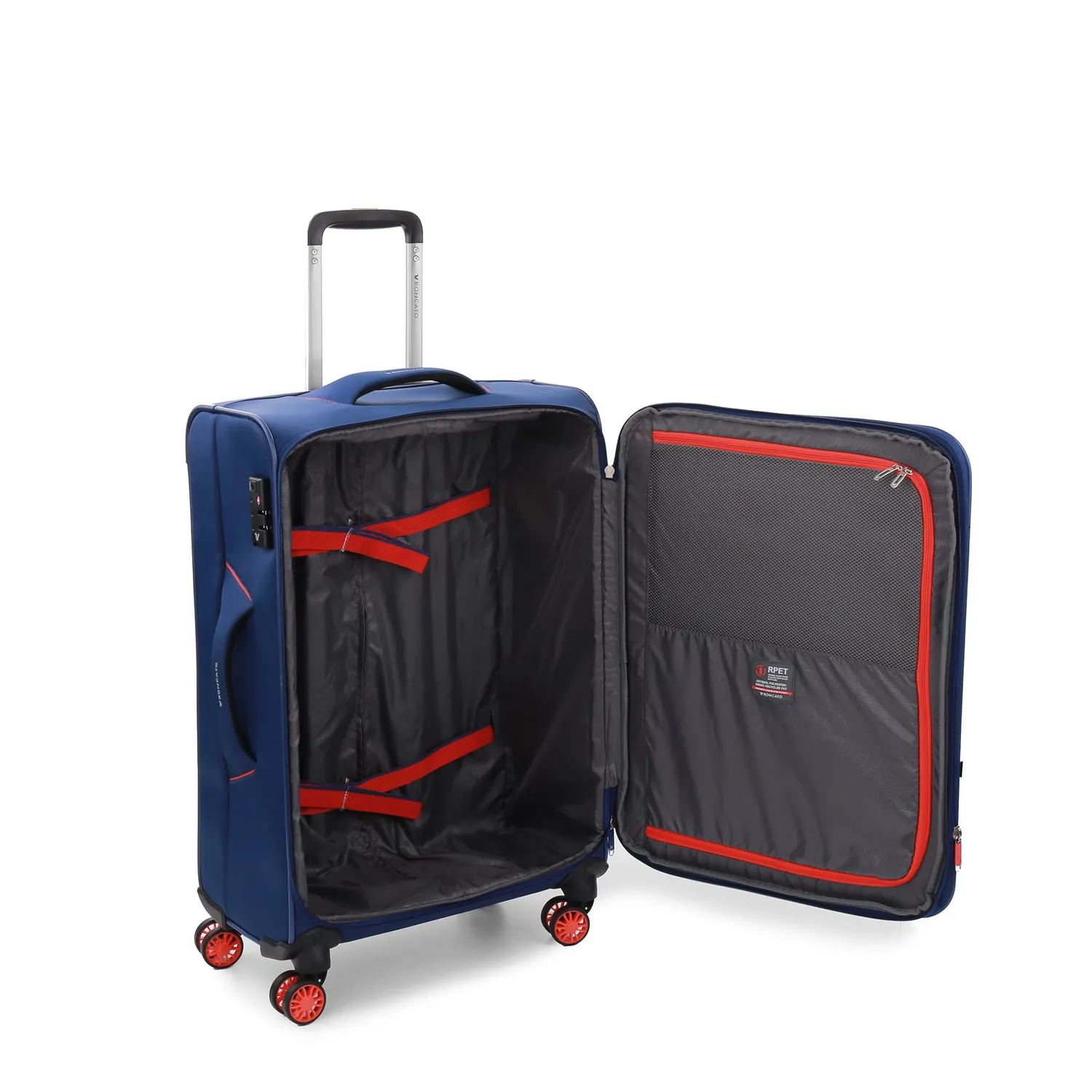 Roncato Crosslite trolley medio 65 cm espandibile blu