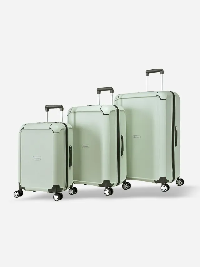 Eminent Aegis Set 3 valigie espandibili verde chiaro rigide