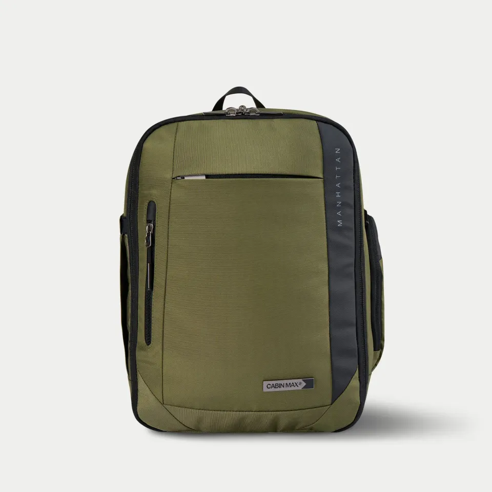 Cabin Max Manhattan Pro 24L zaino cabina 40x30x20 verde laptop