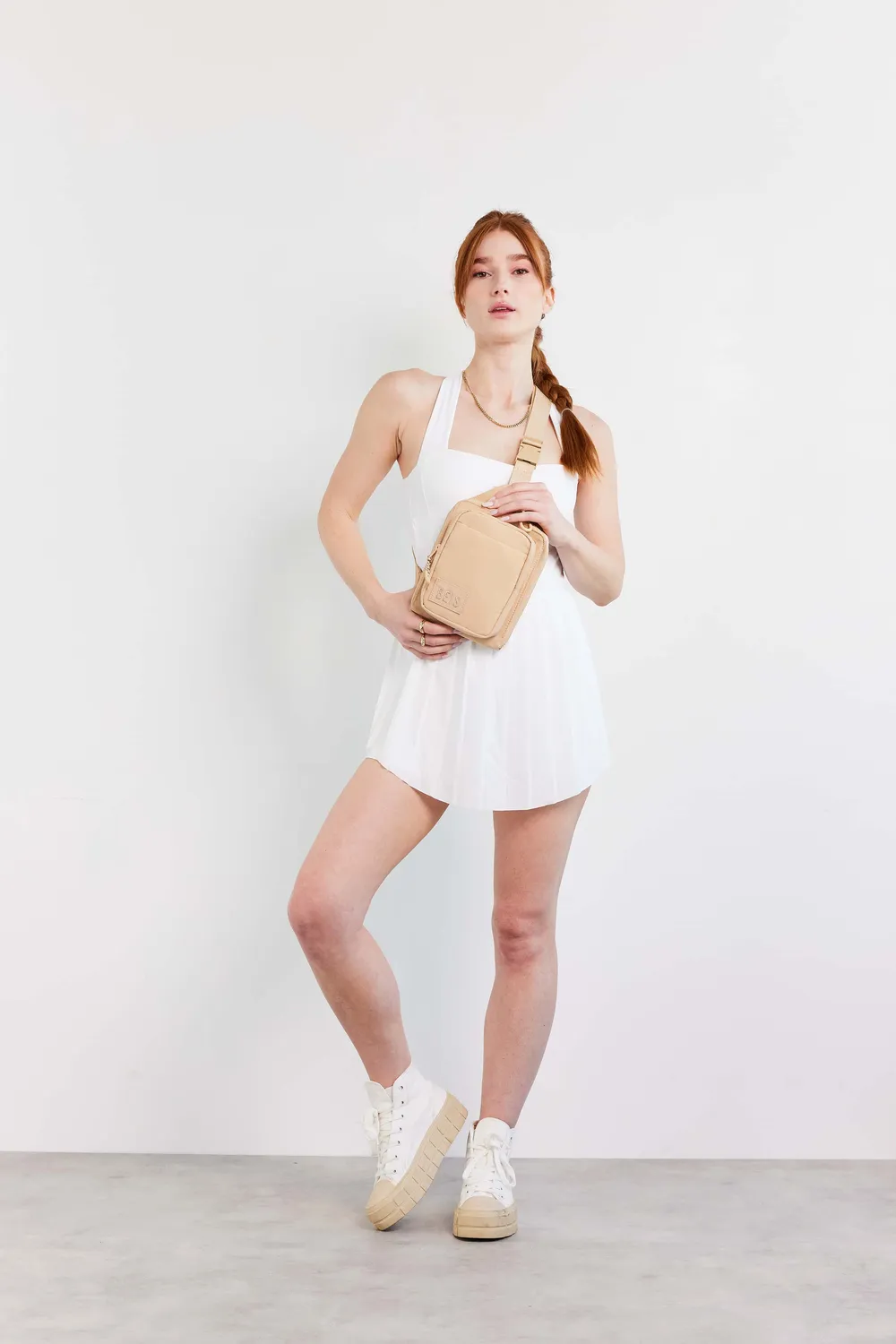 Beis Sport Sling borsello beige da viaggio