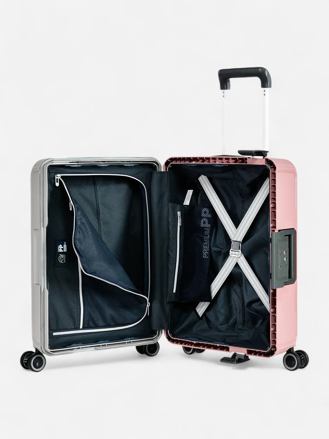 Eminent Vertica Cabina trolley grigio rosa rigido
