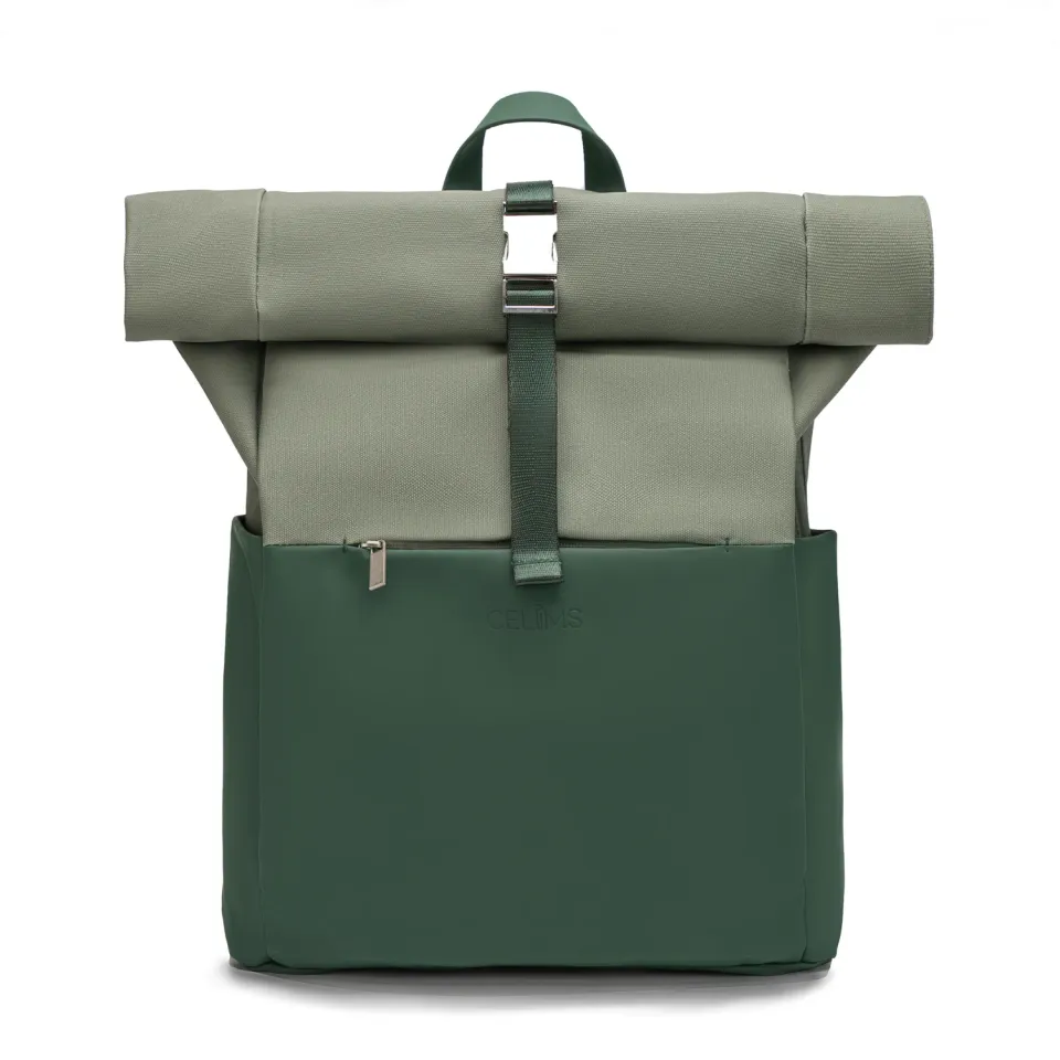 CELIMS Roll-Top Zaino Bagaglio a Mano 40x30x20 Verde