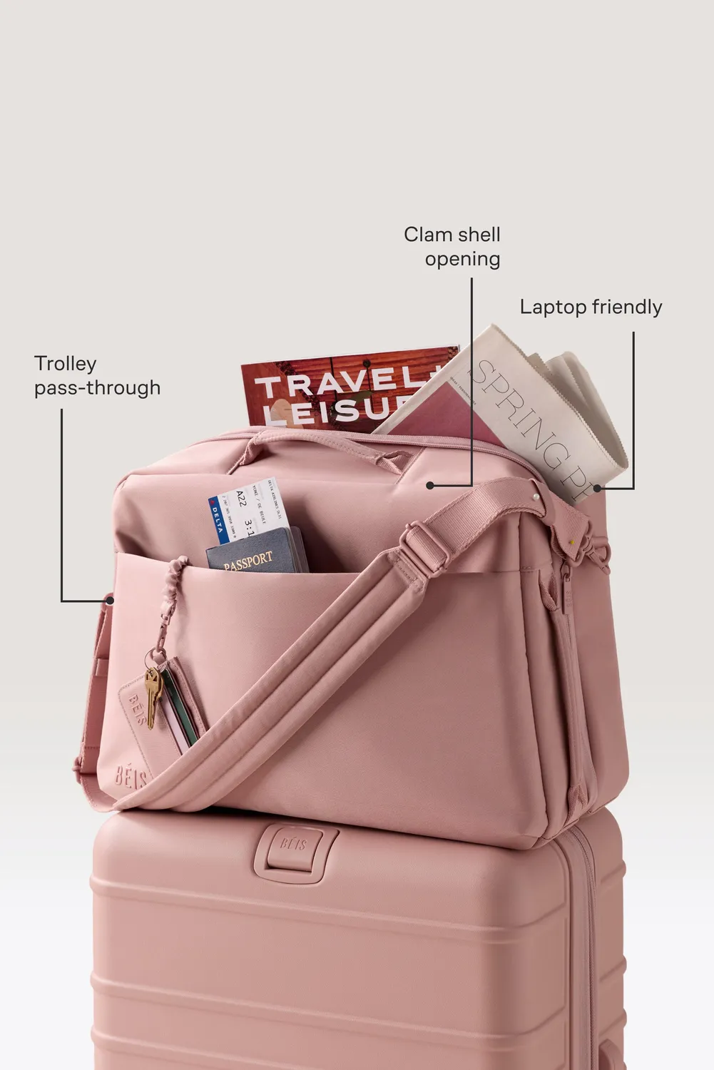 Beis Ultimate Travel Duffle borsone Atlas Pink sotto sedile