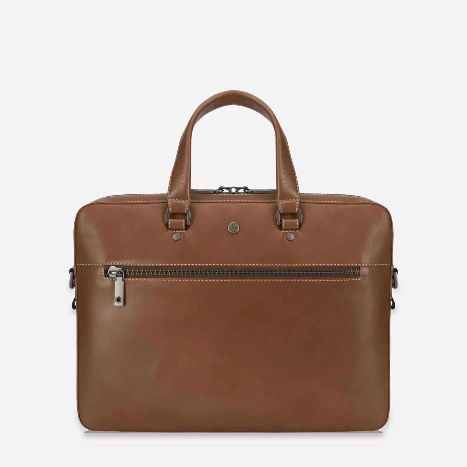 Jekyll & Hide Oxford Cartella Slim Mocha pelle 15" laptop