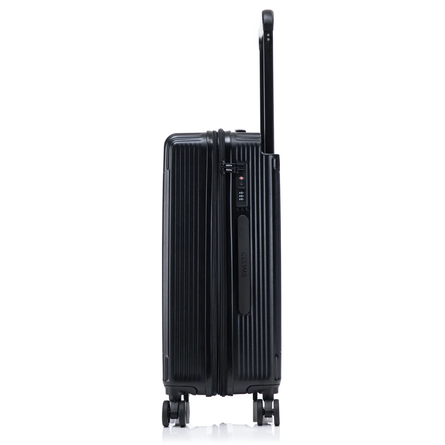 CELIMS Premium Wide Trolley XL 75cm stiva ABS nero TSA