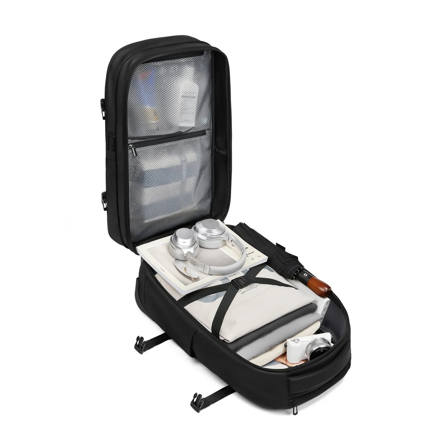 CELIMS Zaino Sottovuoto 48-60 L Nero con Pompa