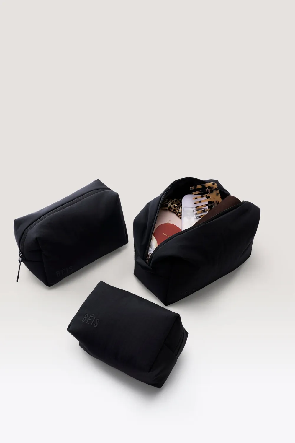 Beis Air Pouch Set Black set organizer 3 pezzi