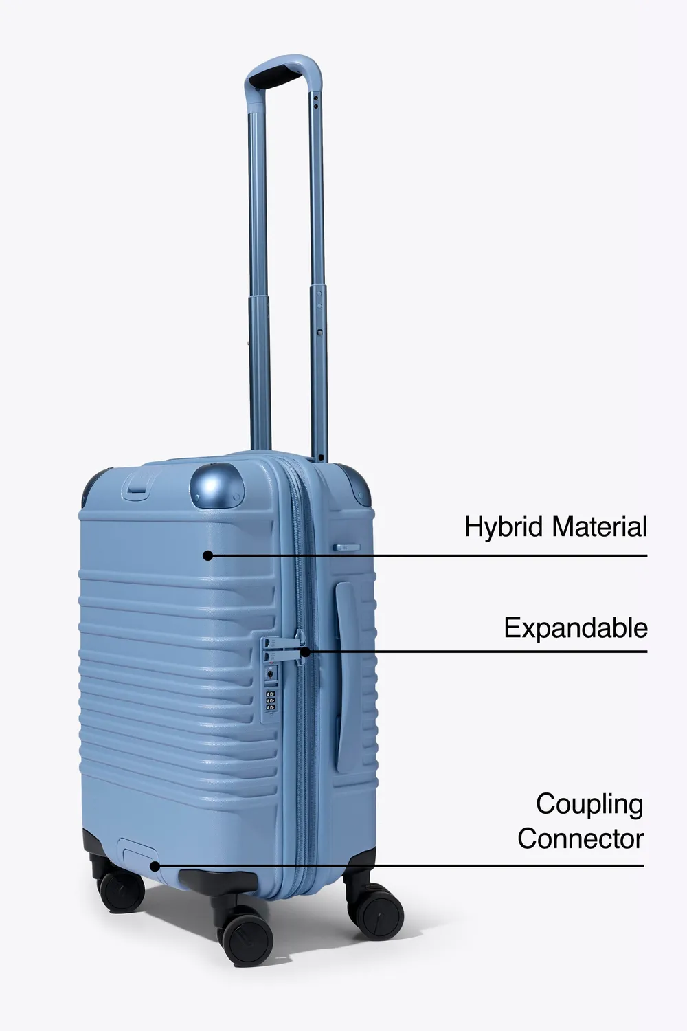 Beis Hybrid Trolley Mano Dusty Blue con coupling system