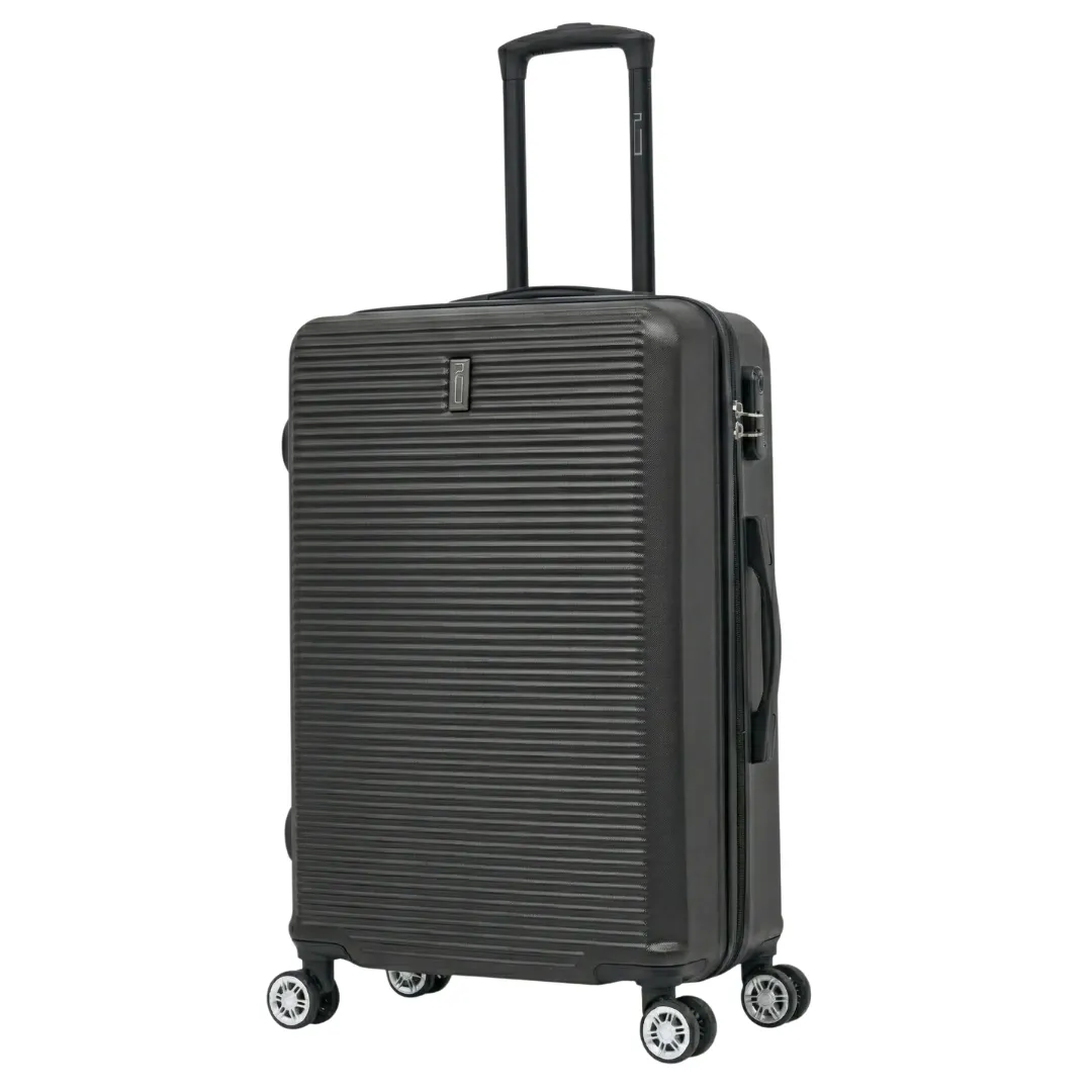 CELIMS L 65 cm valigia da stiva nera rigida ABS
