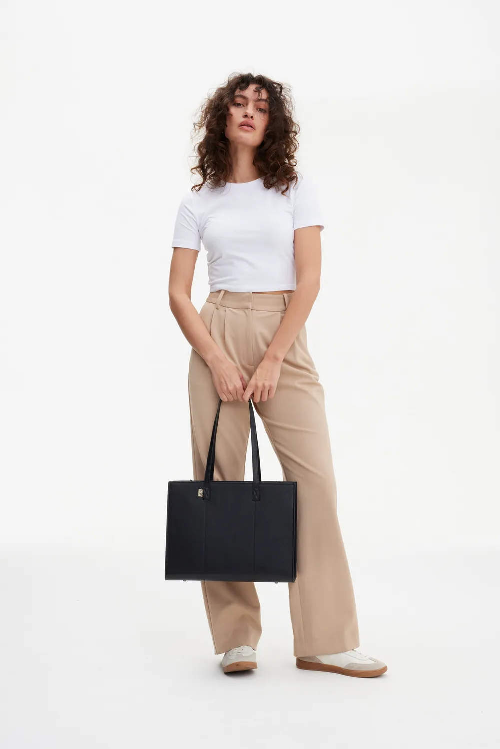 Beis Work Tote borsa ufficio nera pelle vegana