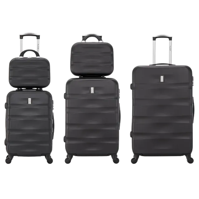 CELIMS AeroWave set 5 valigie 55-75 cm nero con beauty case