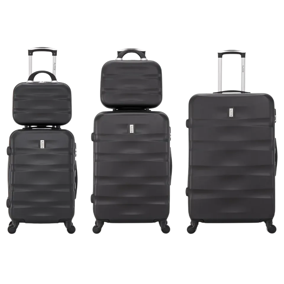 CELIMS AeroWave set 5 valigie 55-75 cm nero con beauty case