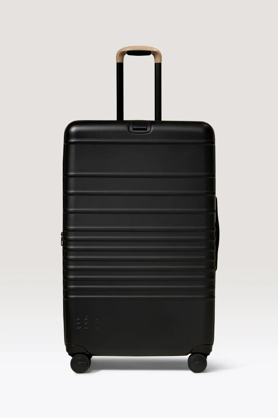 Beis The Large Check-In Roller valigia stiva nera rigida