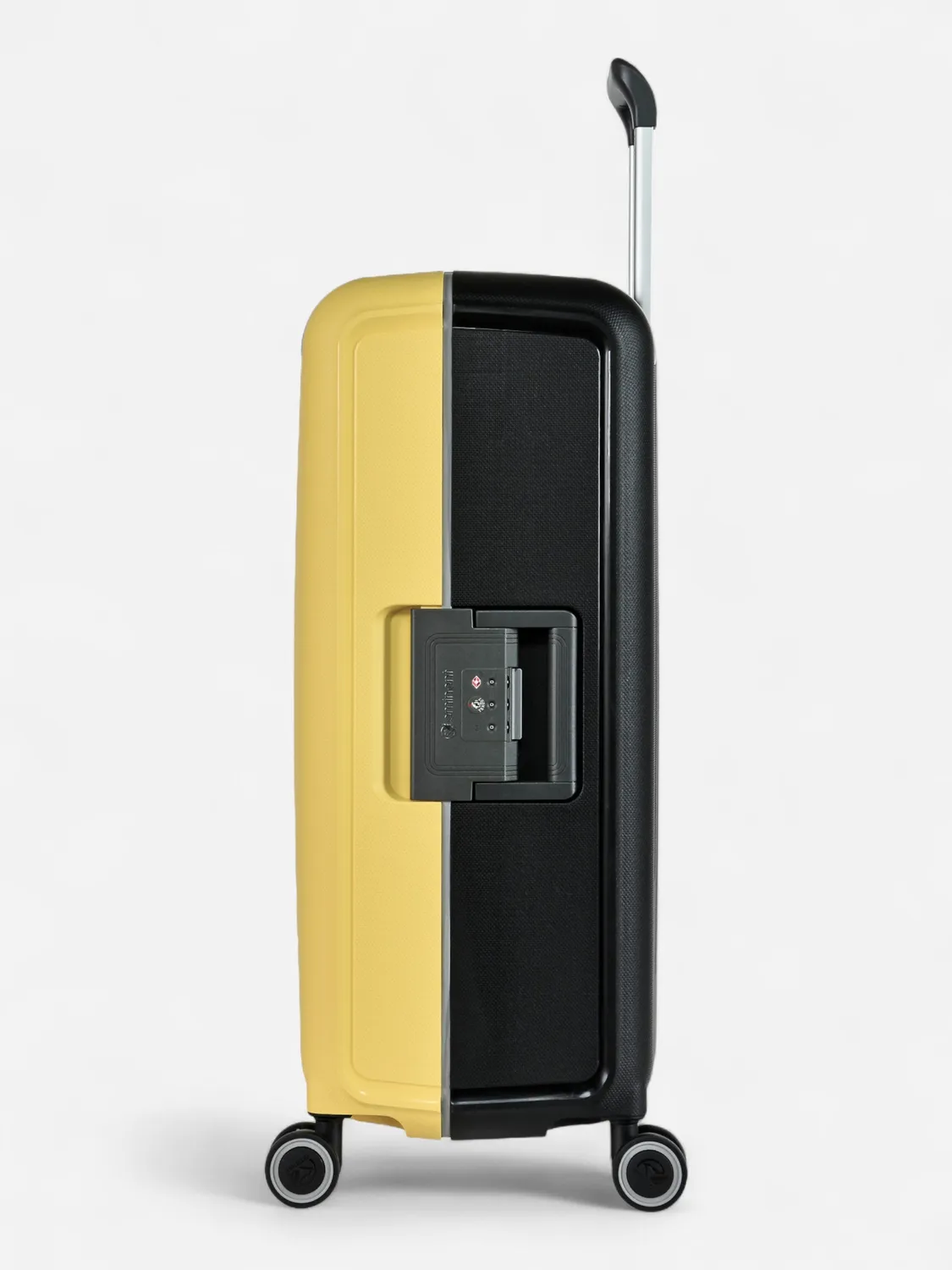 Eminent Vertica valigia media nero giallo rigida