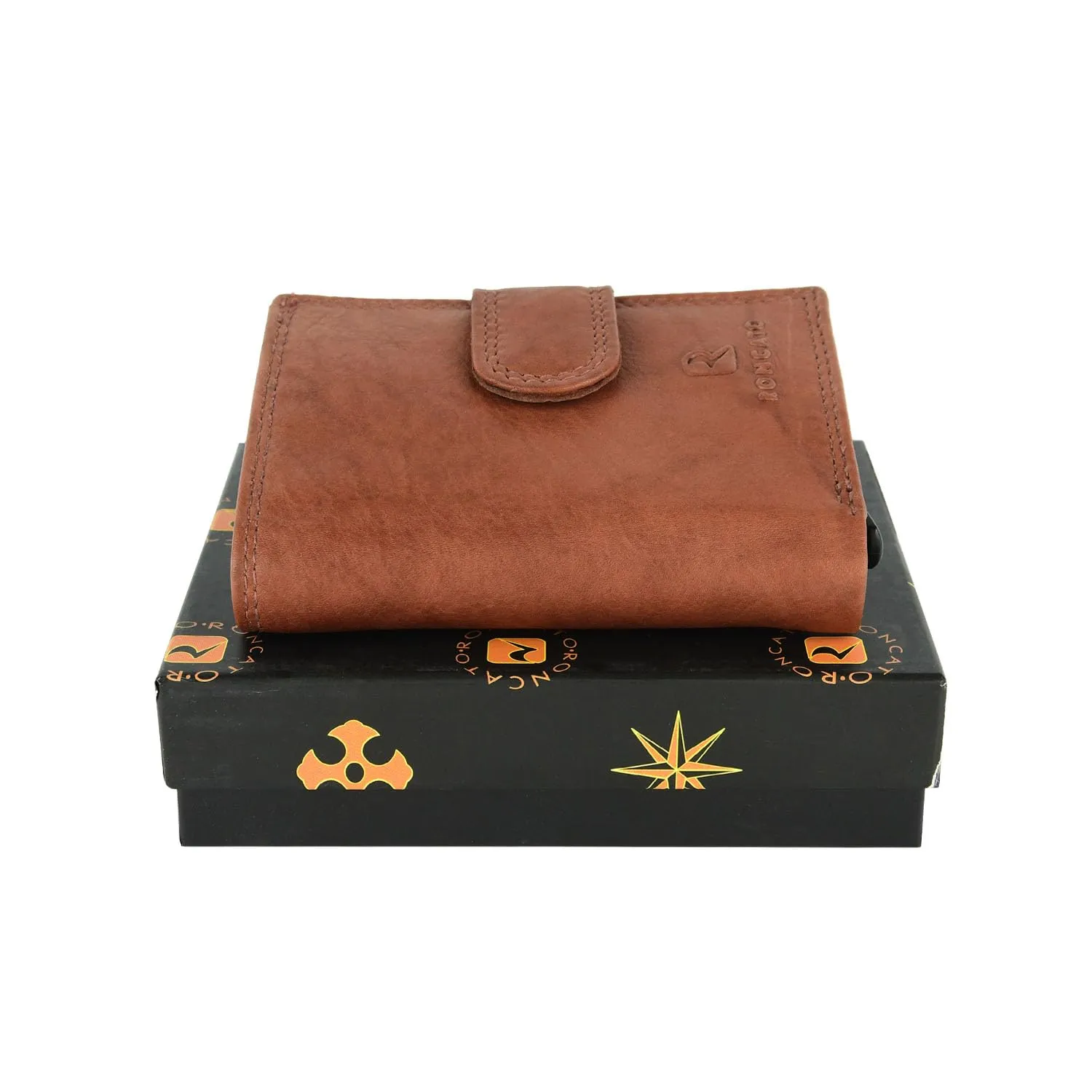 Roncato Portafoglio Uomo Vera Pelle Slim 10 cm con Zip