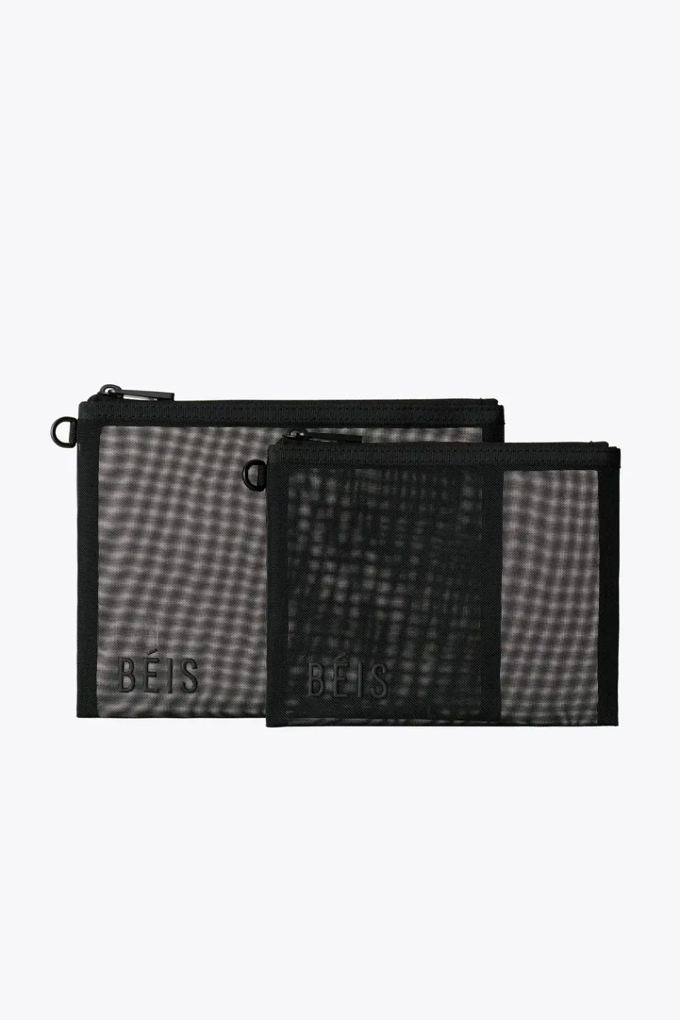Beis Mesh Pouch Duo Pochette Rete Nere 2 Pezzi