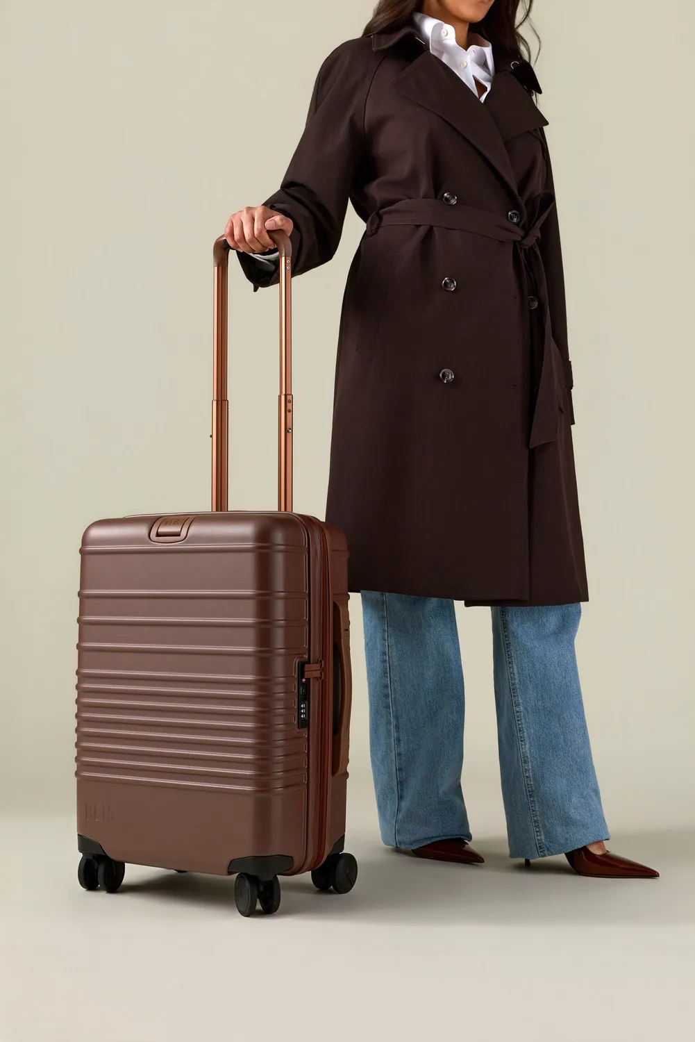 Beis Carry-On Starter Set trolley mini marrone