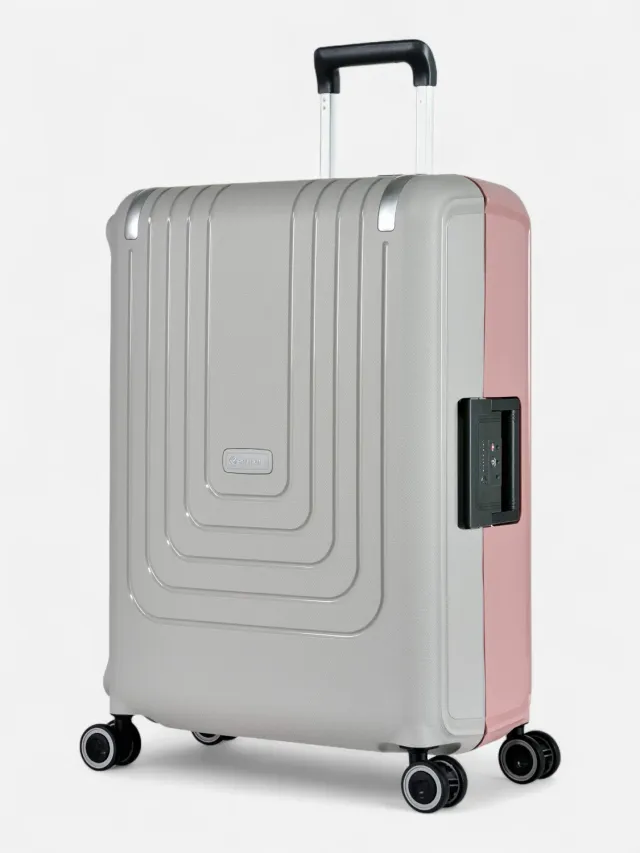 Eminent Vertica Medio valigia grigio rosa rigida TSA