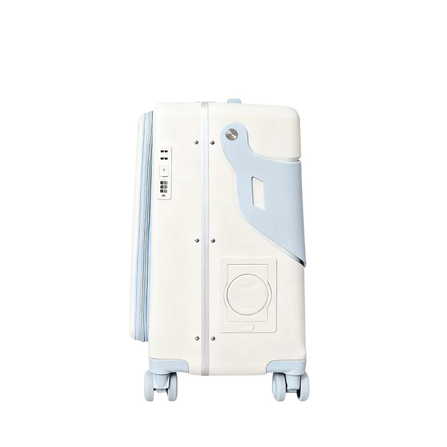 CELIMS PopSeat Valigia Cabina Bambino Bianco-Blu con seduta