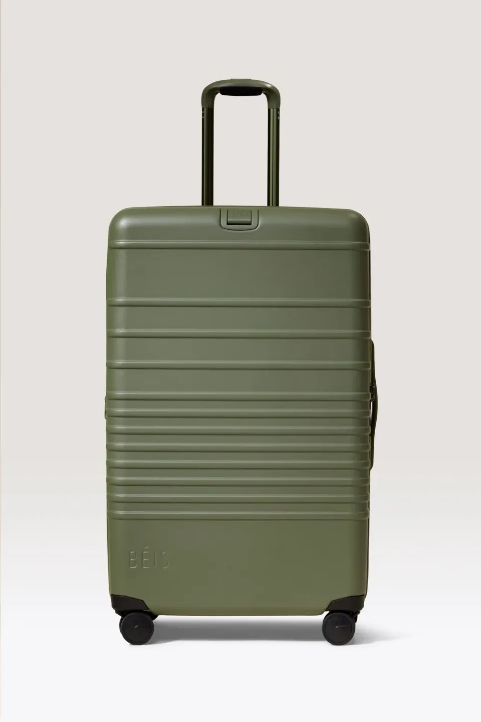 Beis Large Check-In Roller valigia oliva verde stiva