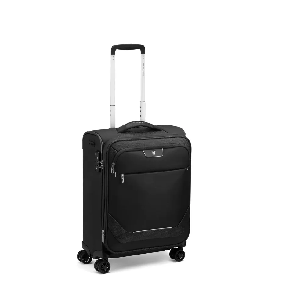 Roncato Joy trolley cabina morbido 4 ruote nero espandibile