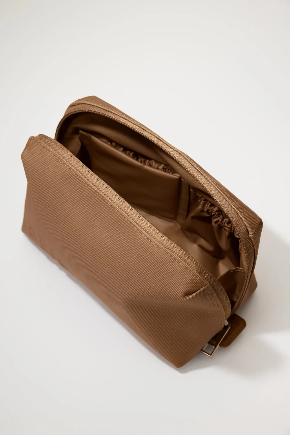 Beis Small Cosmetic Pouch camel pochette wipeable