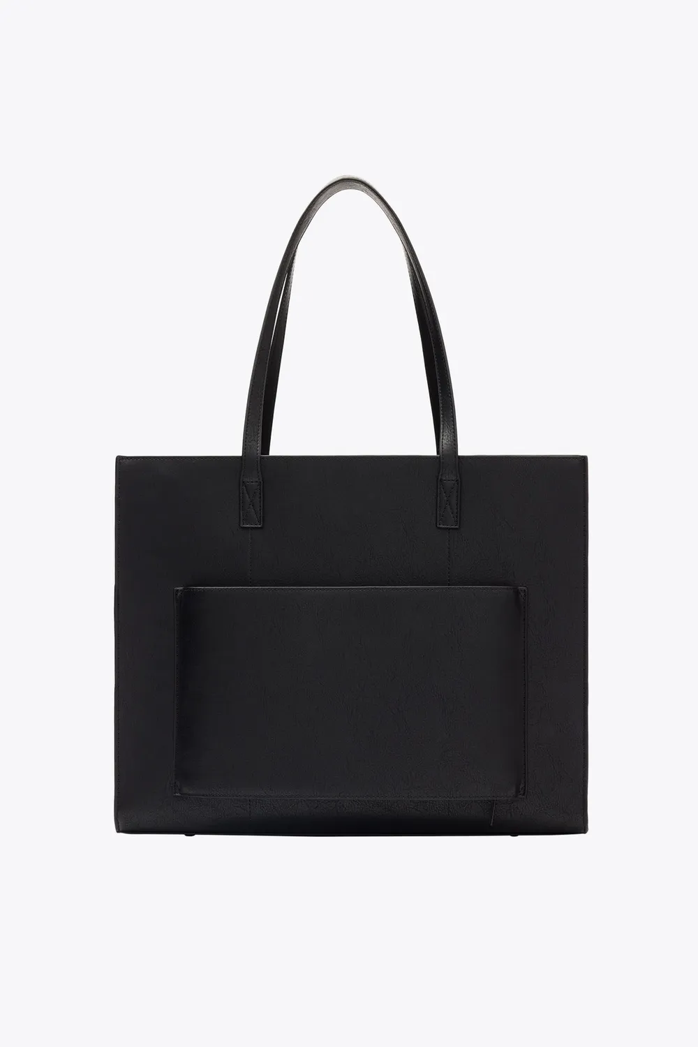 Beis Large Work Tote borsa tote nero liscio