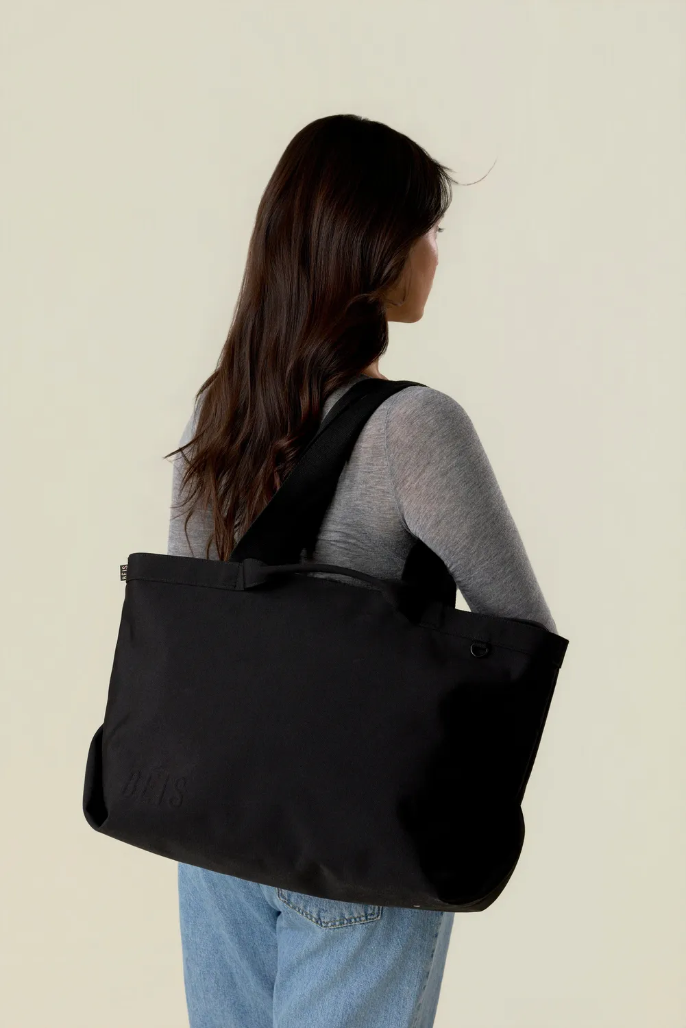 Beis The Tote Set trolley + tote nero da cabina