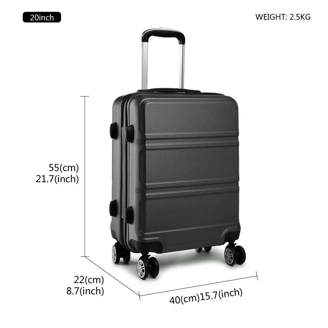 Kono trolley rigido TSA bagaglio a mano 4 ruote