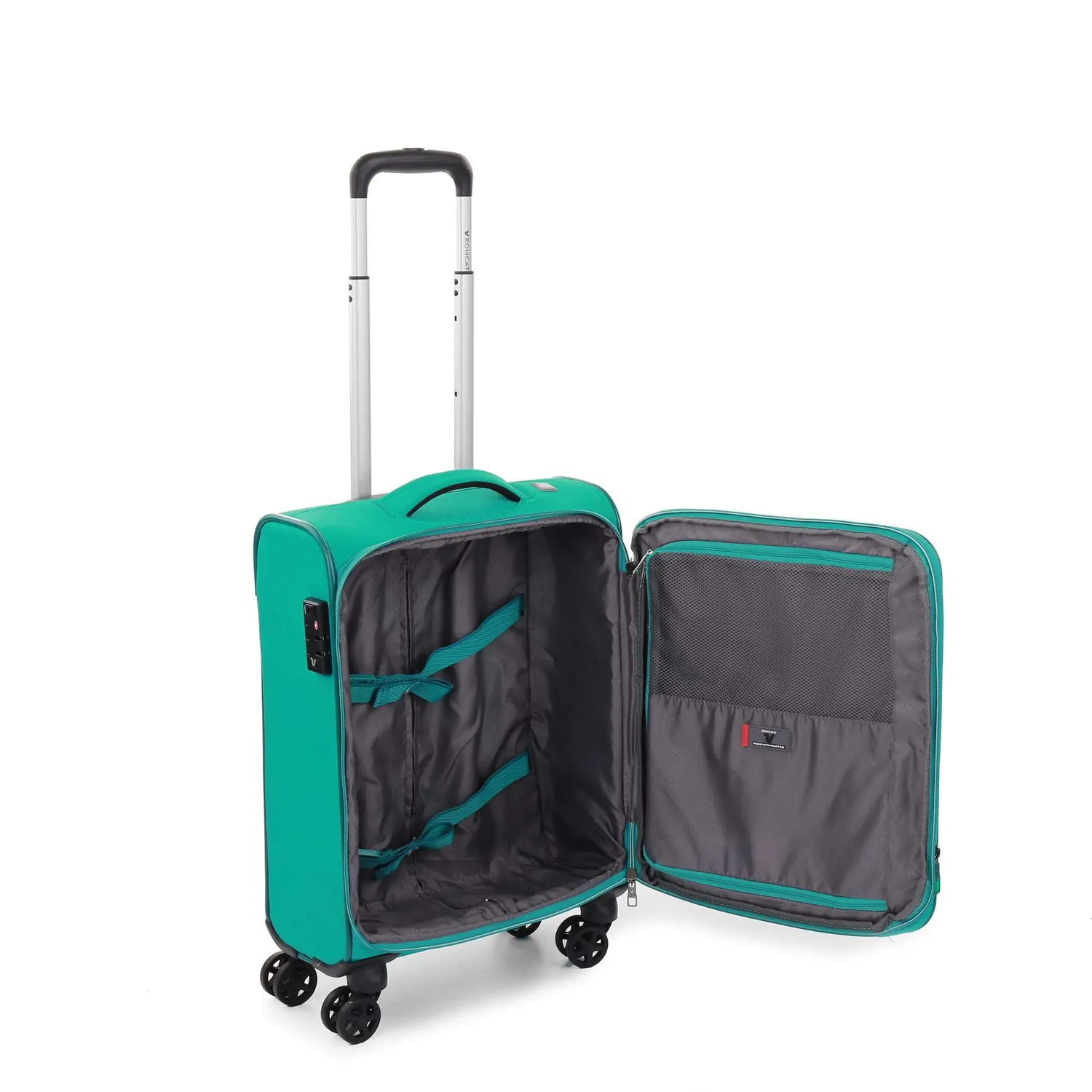 Roncato Evolution trolley cabina 55 cm smeraldo espandibile