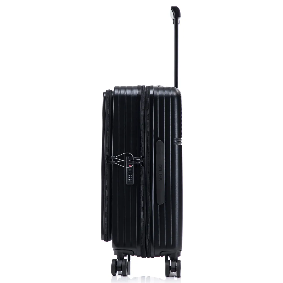 CELIMS Front Set 3 Valigie 75-65-56 Nero Espandibili